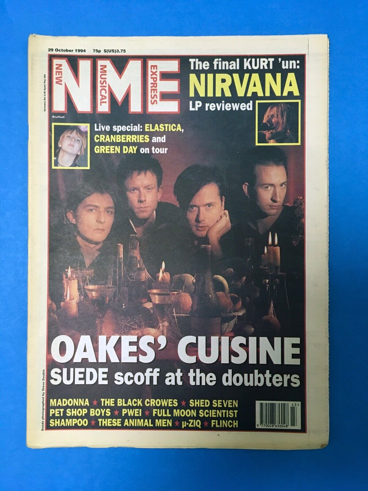 1994 Nme Magazine Suede Nirvana Elastica Black Crowes Madonna vintage Paper
