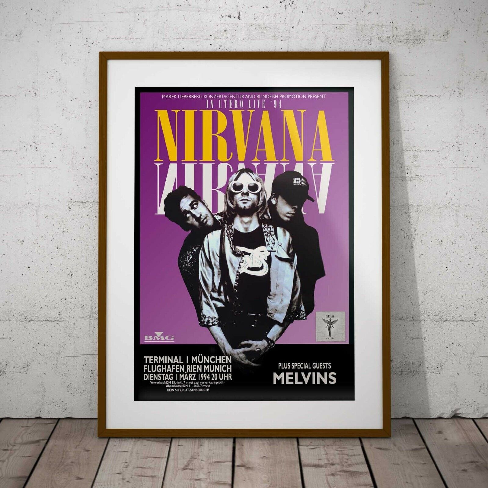 Nirvana - Last Concert Poster Three Print Or Two Frame Options New Exclusive