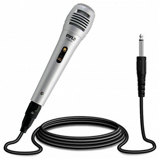 Pyle Pdmik1 Dynamic Microphone, Professional Moving Coil Handheld Mic Xlr Cable