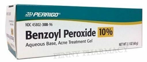 Benzoyl Peroxide 10% Acne Gel  Aqueous 2.1oz ( 60 Gm ) Perrigo - Pharmacy Grade!