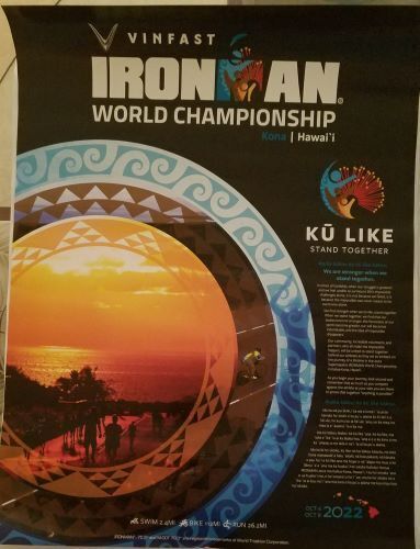 Kona World Championship Ironman Triathlon Poster 2022