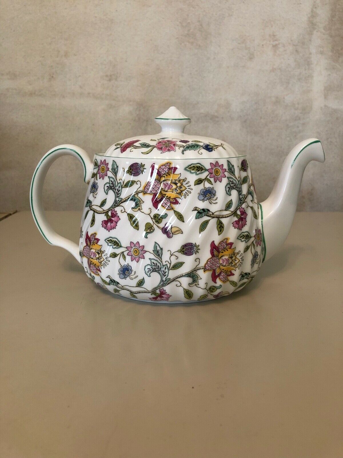 Minton Haddon Hall Green Edge Teapot