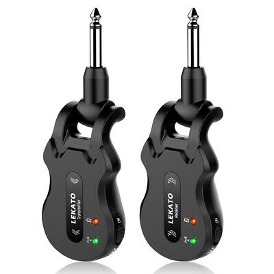 Lekato Ism 5.8ghz Wireless Guitar Bass Audio System Transmitter Receiver 100ft