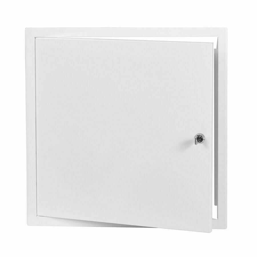 White Metal Access Panel 300mm X 300mm With Lock / Keys Inspection Door Flap