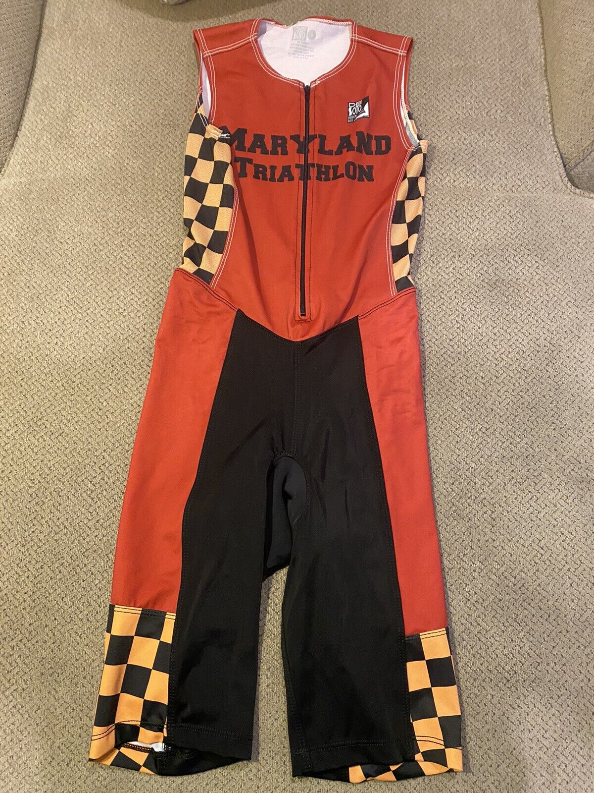 Mens Ironman Tri Suit Cycling Kit Maryland Terps  Triathlon Skinsuit Small