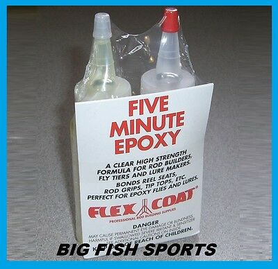 Flex Coat 5 Minute Epoxy #q4 Rod Building And Repair Free Usa Shipping!