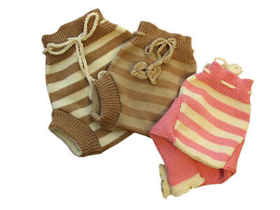Striped Diaper Cover 100% Merino Wool Baby Cloth Nappy Soaker Longies Leggings