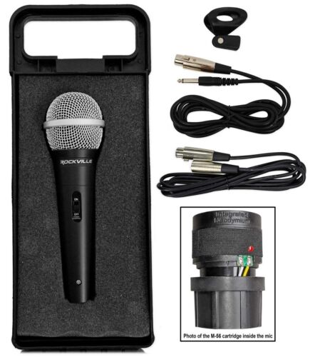 Rockville Rmc-xlr High-end Metal Dj Handheld Wired Microphone Mic W (2) Cables