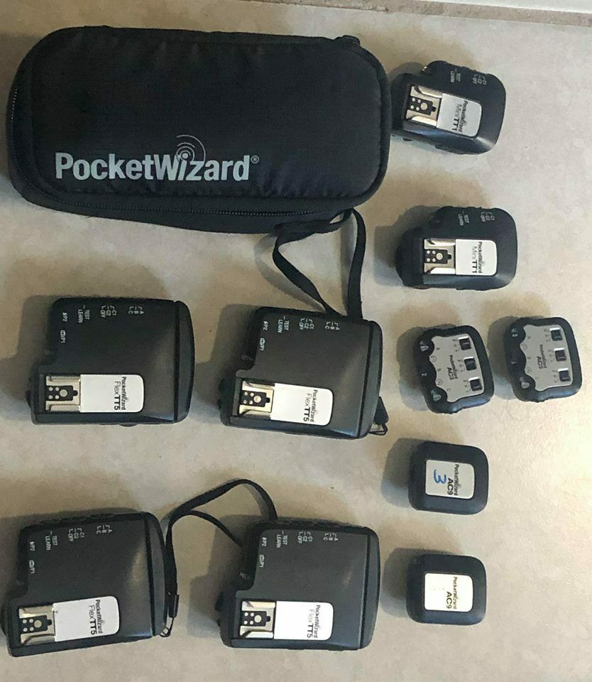 Kit Of Pocket Wizard Radio For Canon Flex Tt5, Mini Tt1, Ac9 And Ac3 For $550.00