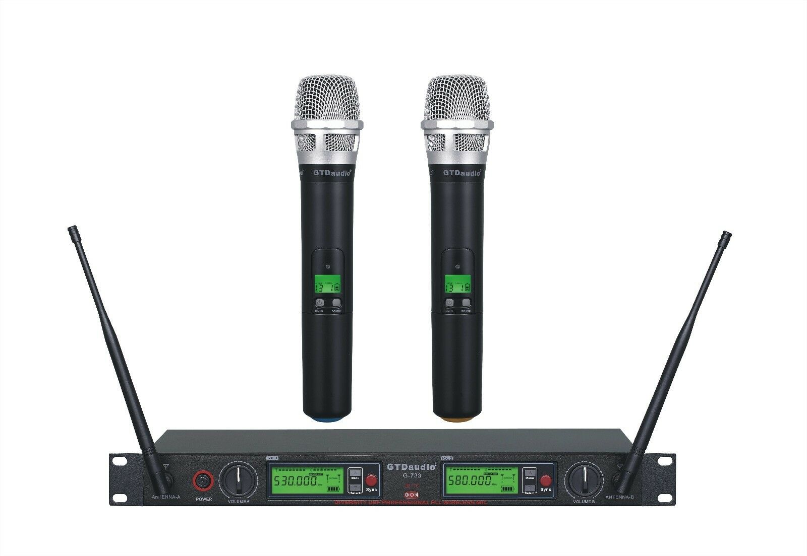 Gtd Audio 2x800 Channel Uhf Diversity Wireless Microphone Mic System 733h