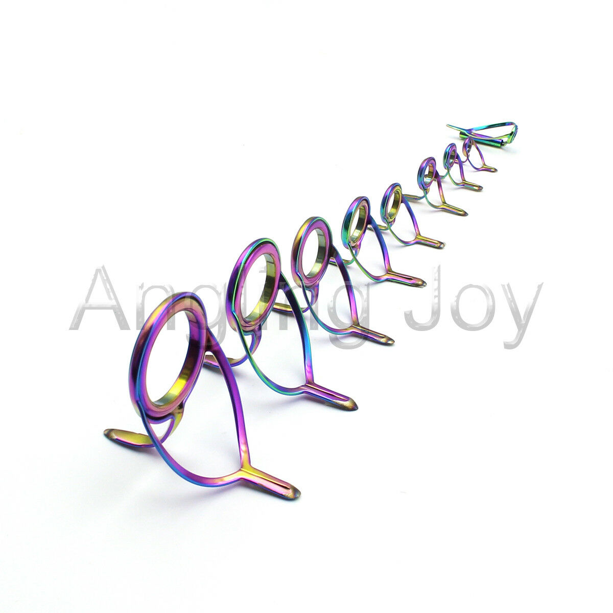 9 Pcs Rainbow Casting Fishing Rod Guides Rod Building And Repair Line Eyelet